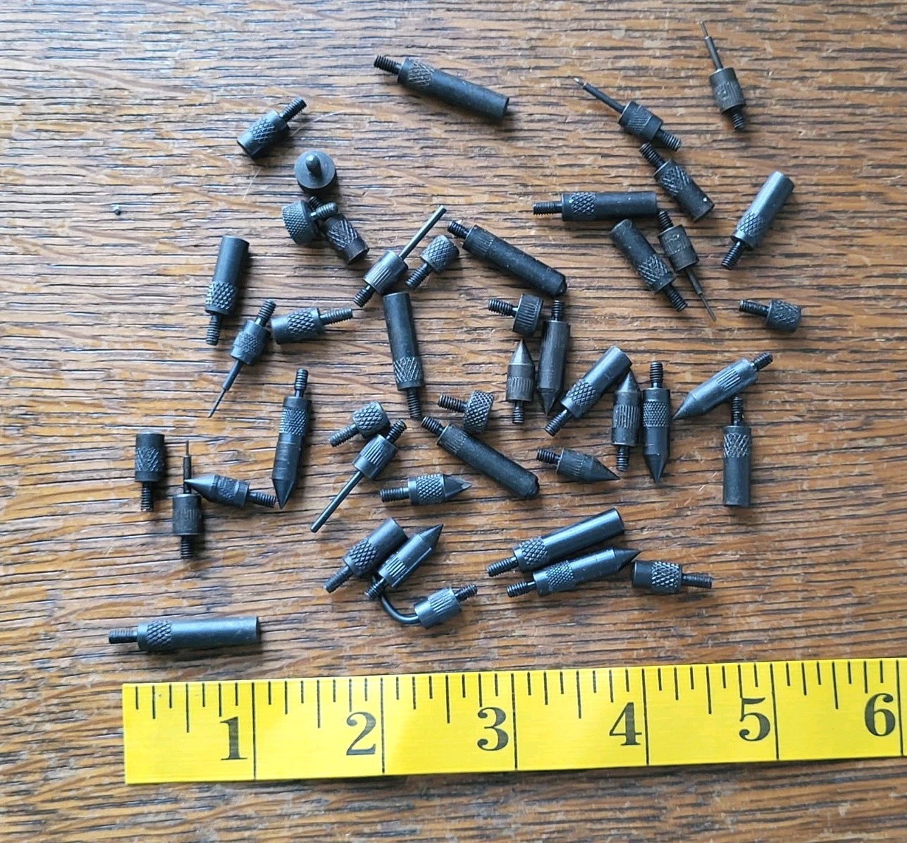 (45) Misc. Indicator Points Contact Tips Adaptors Unbranded Machinist Tools