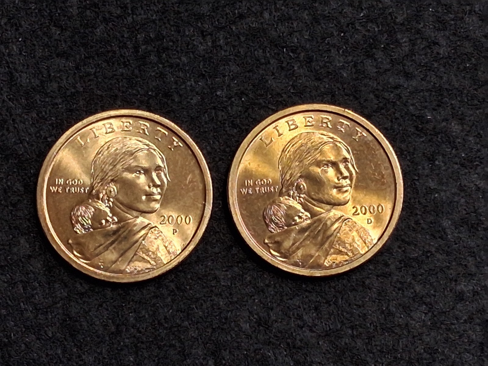 2000 Sacagawea Dollar P and D