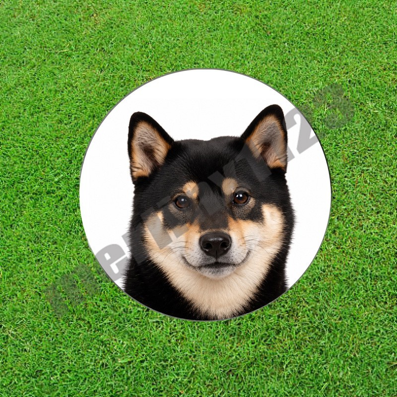 Black Tan Urajiro Shiba Inu Dog Golf Ball Marker Gift + HAT CLIP