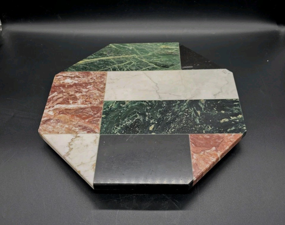Mosaic Granite Marble Octagonal Lazy Susan 12x12"