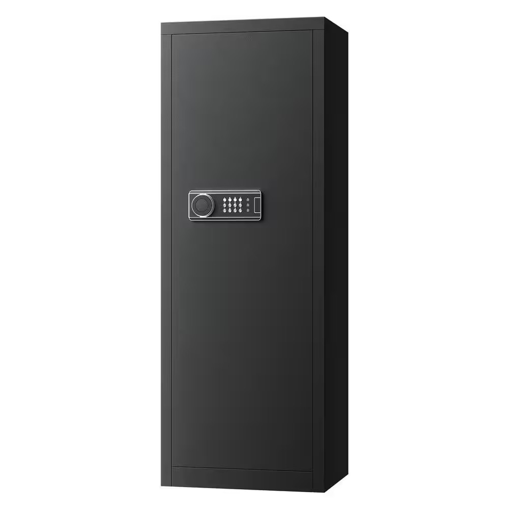 6-8 Gun Safe Cabinet for Rifles and Pistols 3-Ammo Slots 2-Adjustable Racks Key/