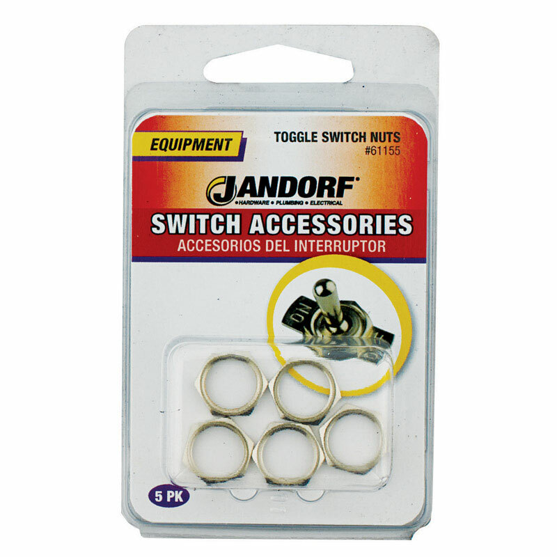 Jandorf Equipment Switch Accessories TOGGLE SWITCH NUTS 5 pk Secure Lock 61155