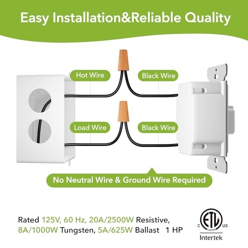 60 Minute Spring Wound Countdown Timer Switch for Bathroom Exhaust Fan, in