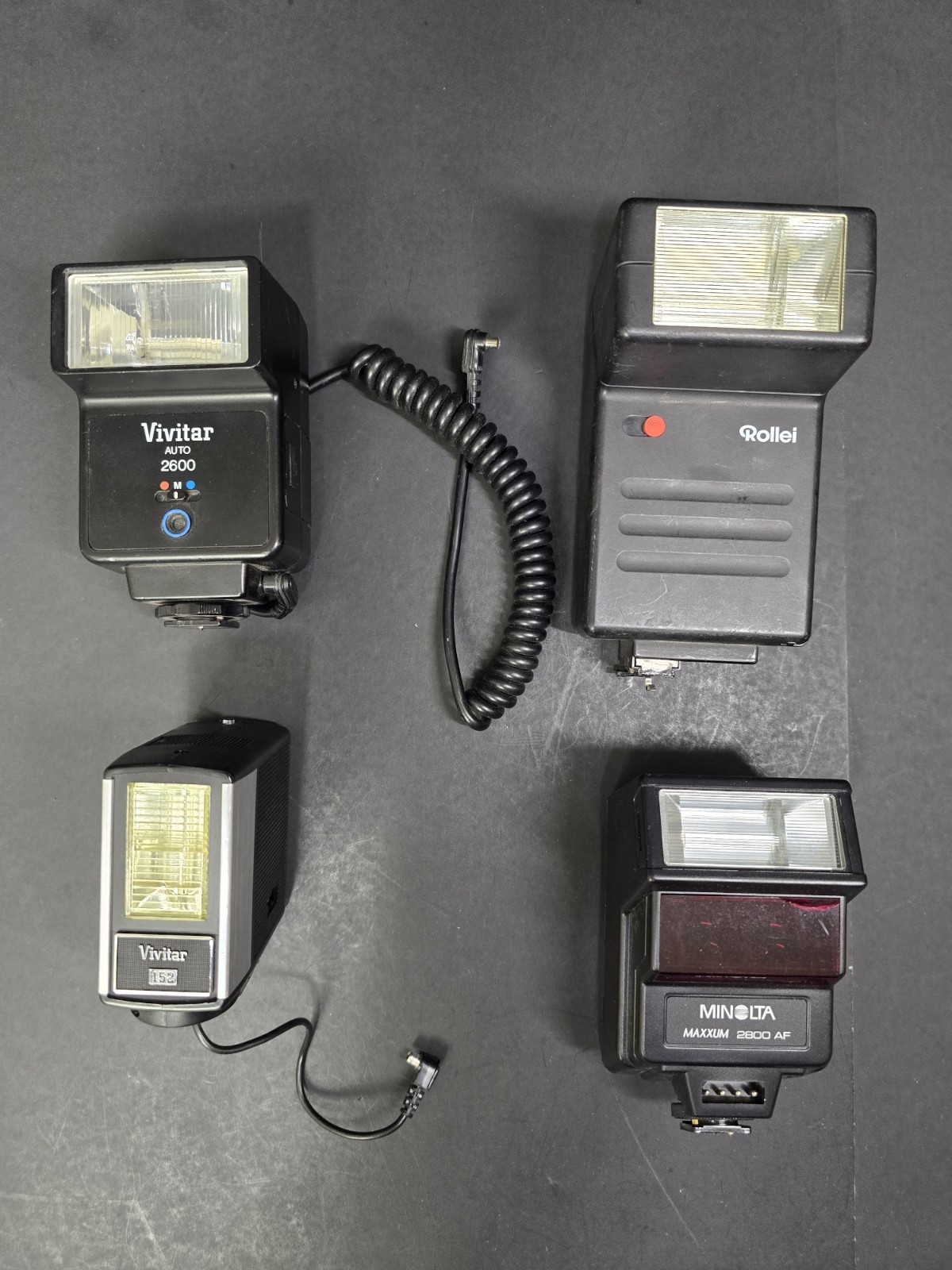 *AS IS* Lot of 4 Vintage Camera Flash Untested