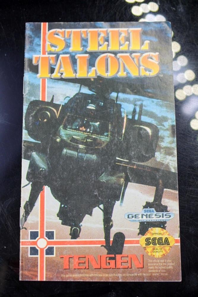 NO GAME- Authentic Manual ONLY! POSTER  Sega Genesis Steel Talons