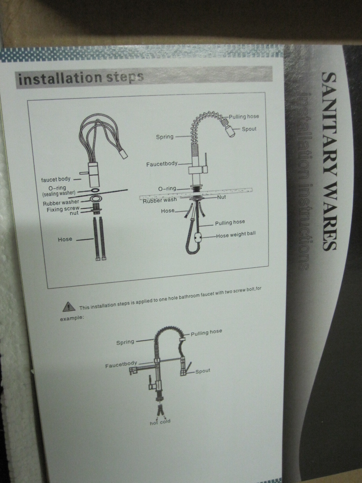Kitchen Faucet Swivel Spout Single Handle Sink Pull Down Sprayer Mixer Tap