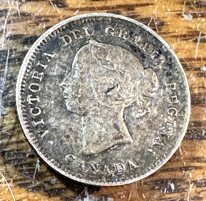 1886 Small 6 Canada 5 Cents Nice Super Original XF KM-2 CHRC