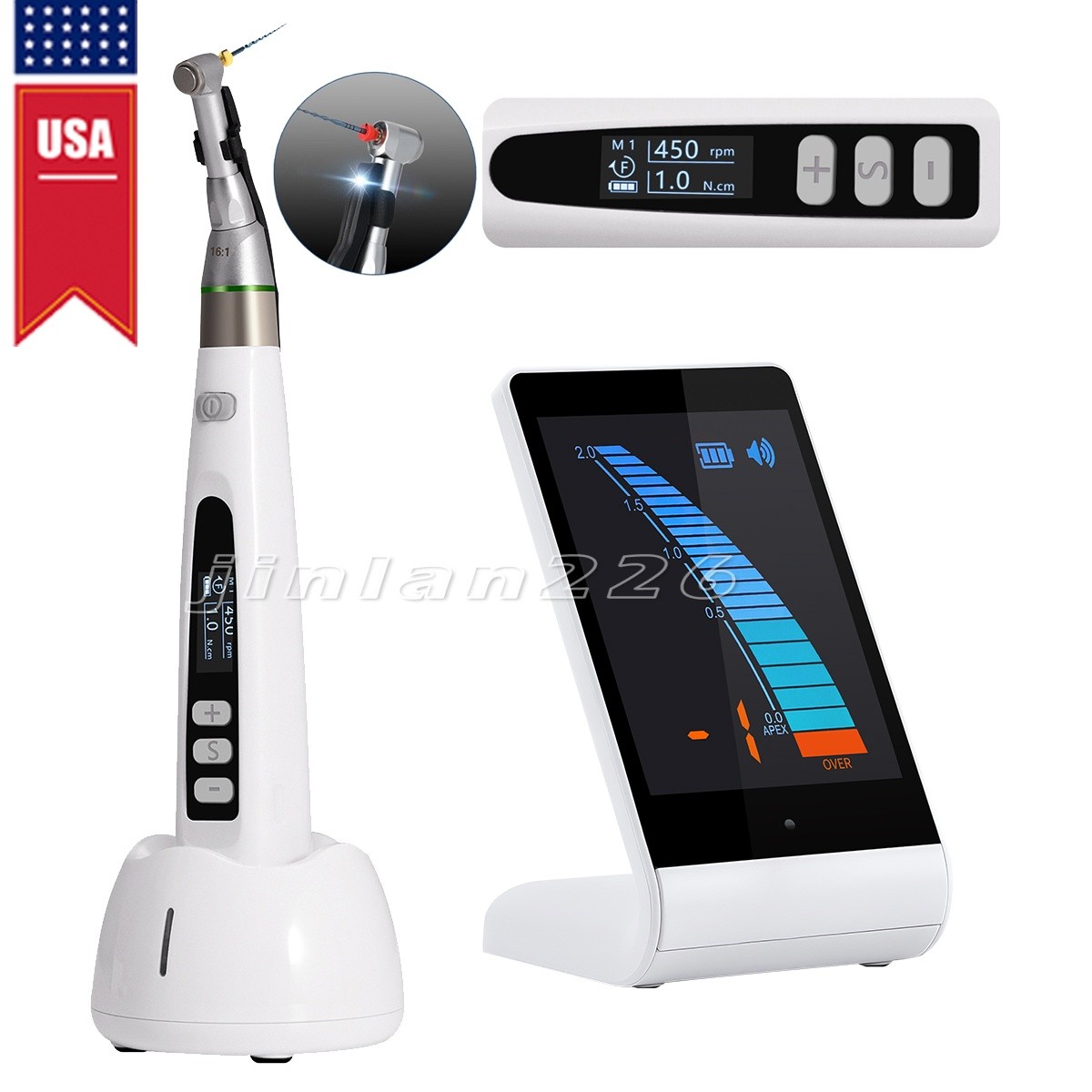 Dental LED Endo Motor 16:1 Handpiece /Apex Locator Root Canal Finder Endodontic