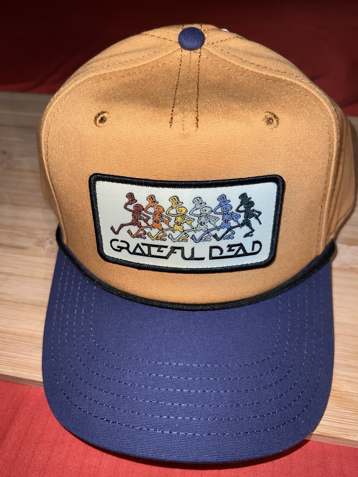 Grateful Dead Dancing Bears Snapback Hat Brown Blue Mad Engine One Size