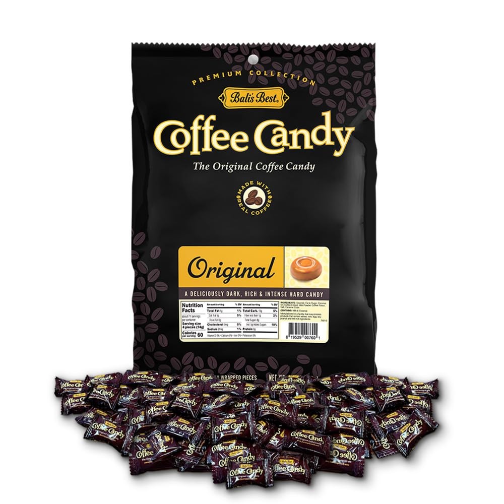 Bali's Best Original Coffee Candy 2.2lb Jar Rich Espresso Flavor Gourmet Treat