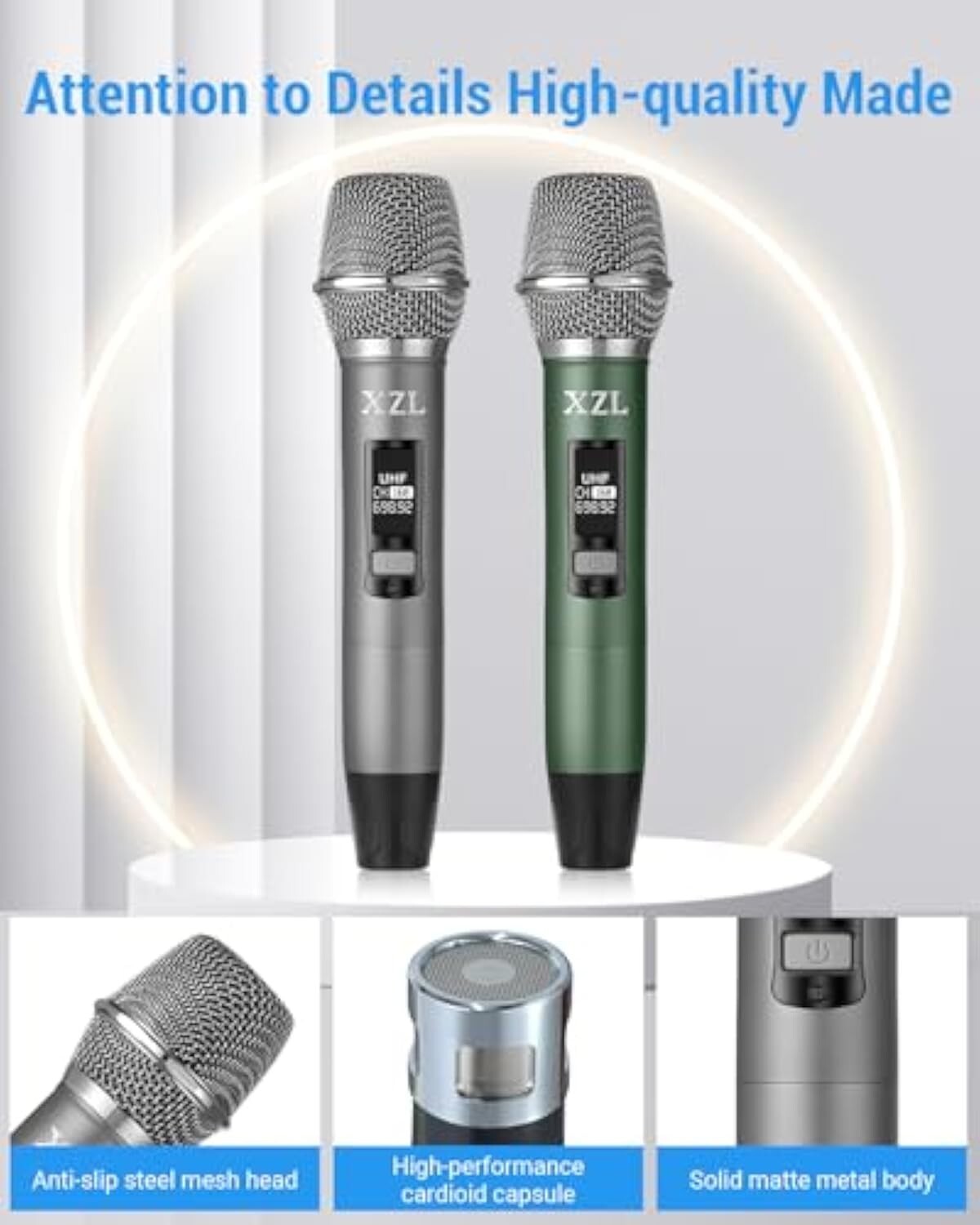 Professional Wireless Microphone for Home Karaoke & Singing Use