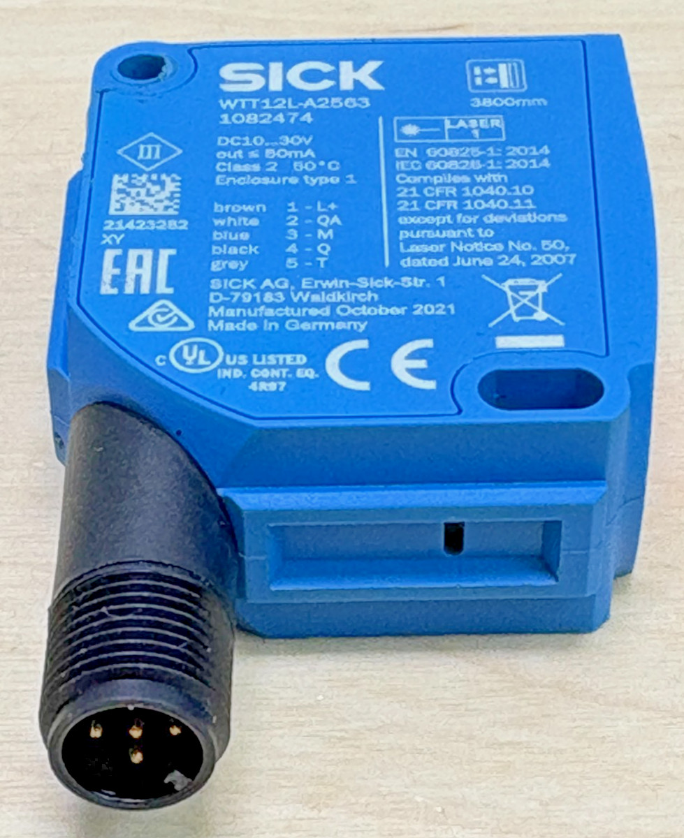 Sick WTT12L-A2563 PowerProx Laser Sensor, NPN / PNP, 1082474