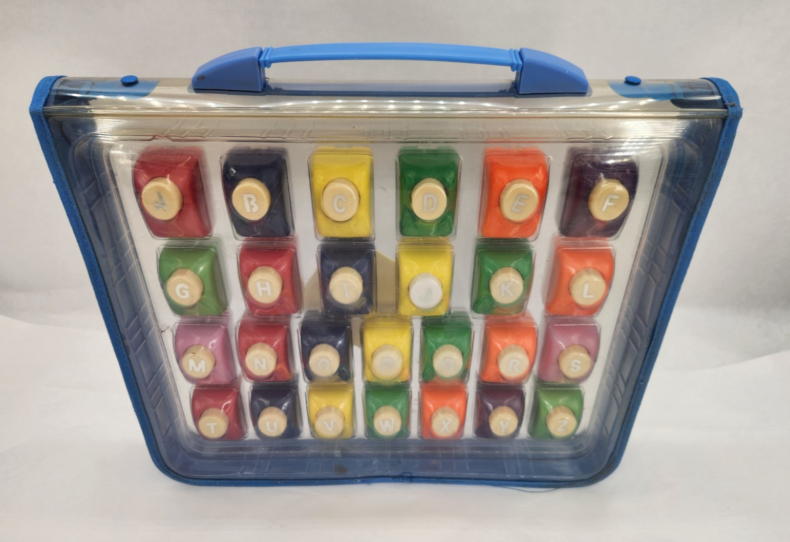 Alphabet  A-Z 26 Metal Paper Punch Set Scrapbooking w/ Case