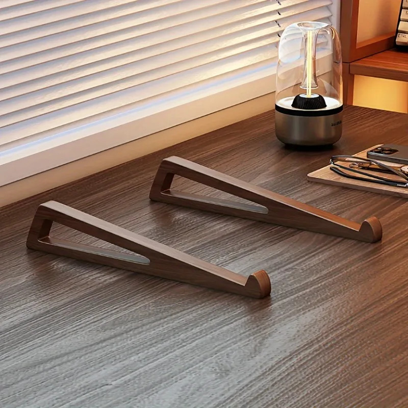 Wooden Laptop Stand Foldable Ergonomic Portable Cooling Riser