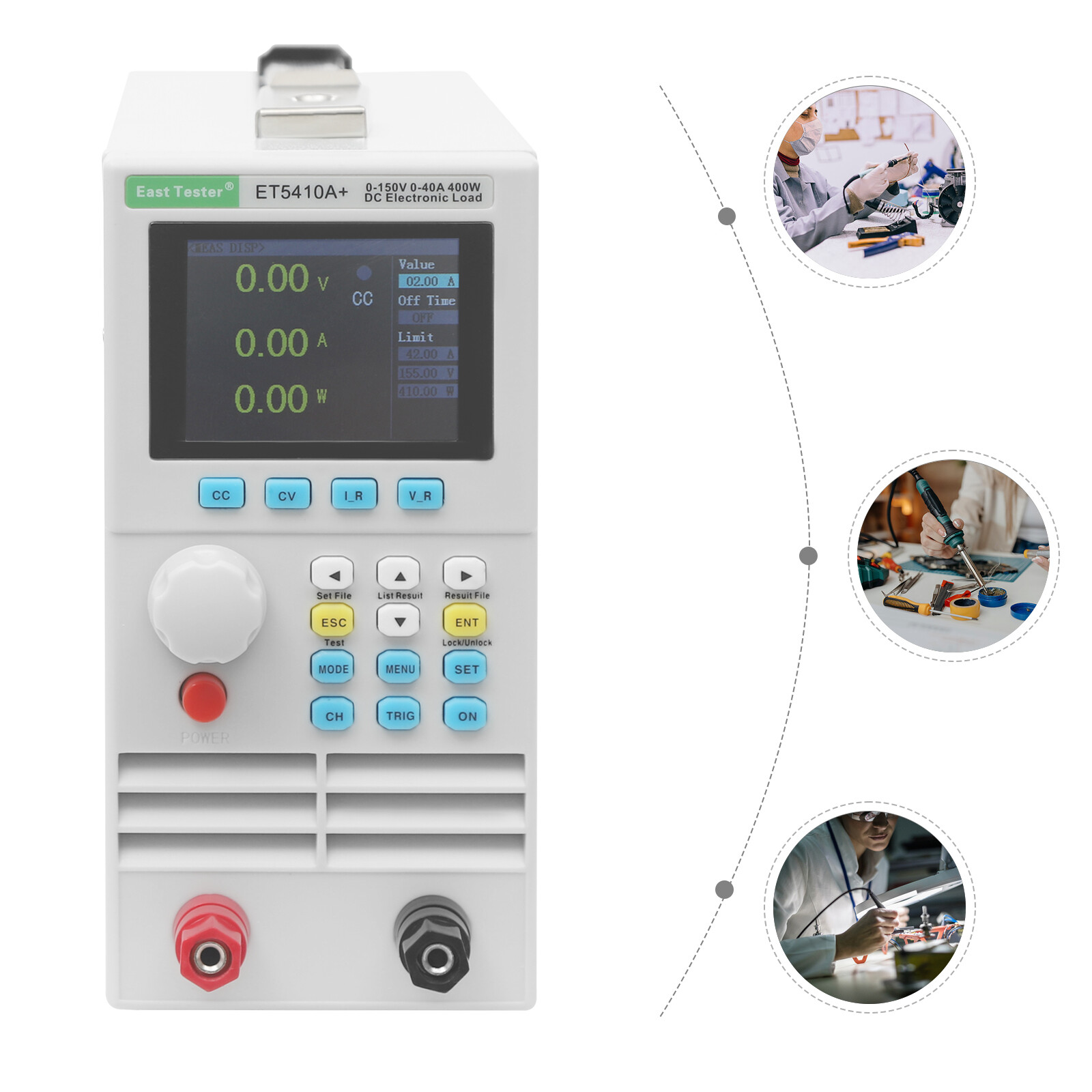 High Accuracy DC Electronic Digital Load Tester Single Channel 150V ET5410A+
