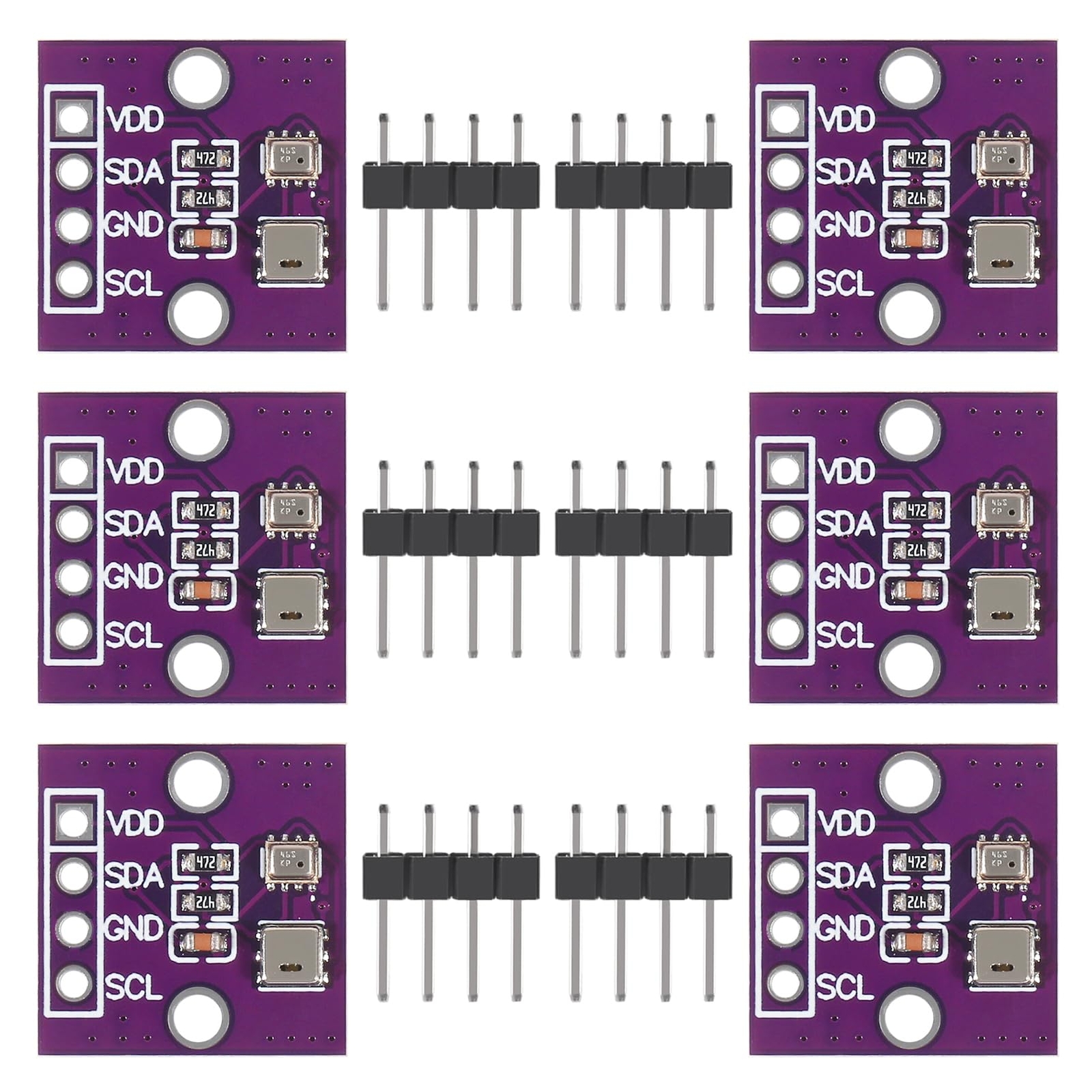 6pcs AHT20+BMP280 Temperature Humidity Air Pressure Module High-Precision Dig...