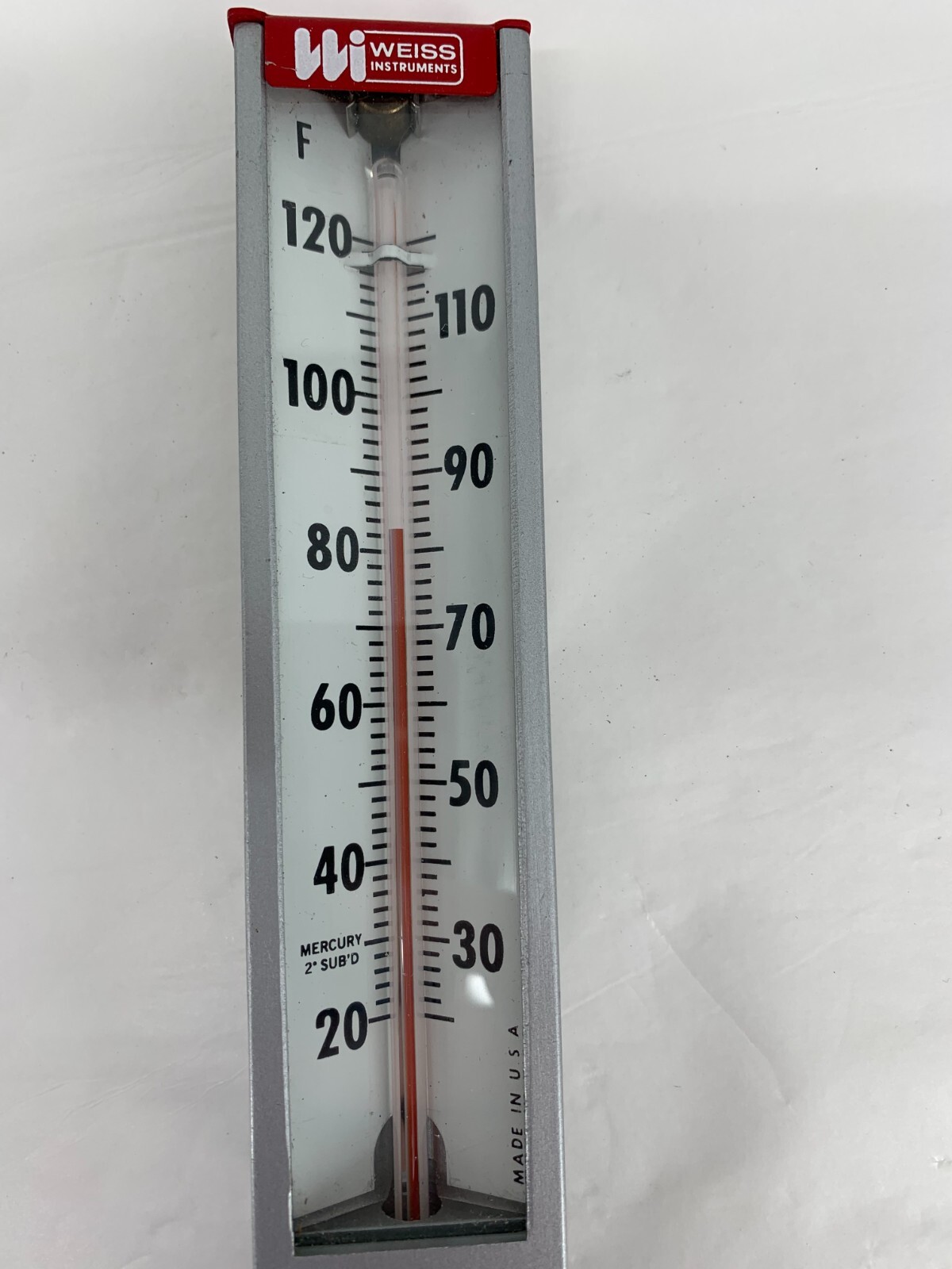 Weiss Instruments TL5S2 Straight Thermometer Range 20/120F