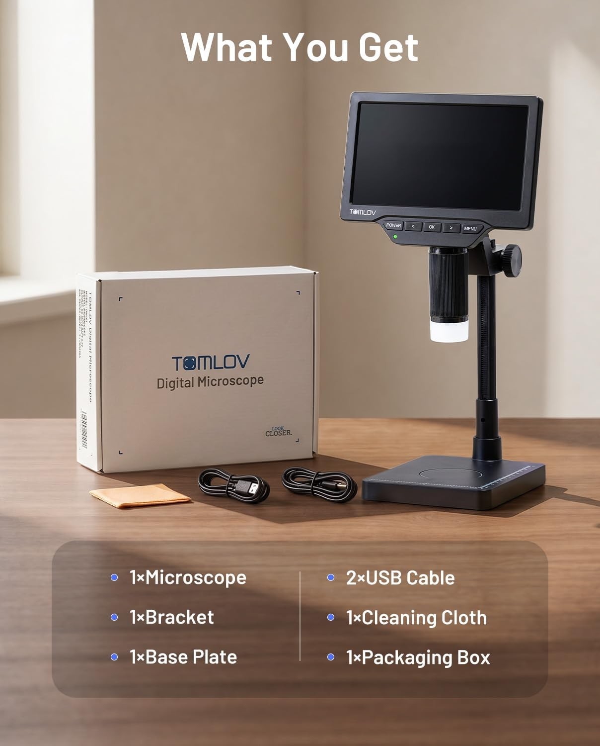 TOMLOV Coin Microscope w/ Weighing Scale 200X Digital Microscope Coin collection