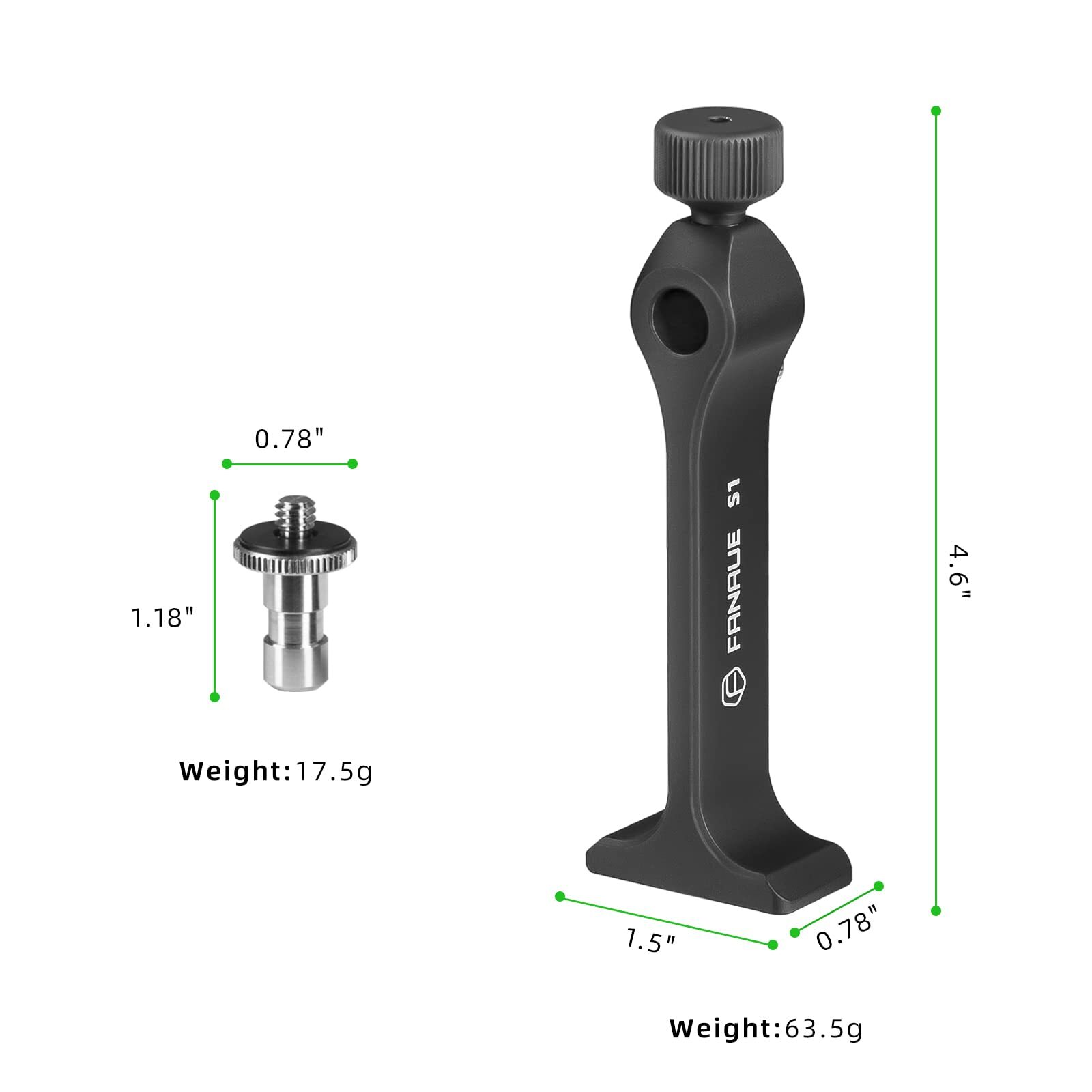 Binocular Tripod Adapter Binocular Mount 1/4 Inch Threading Mount Aluminium s1