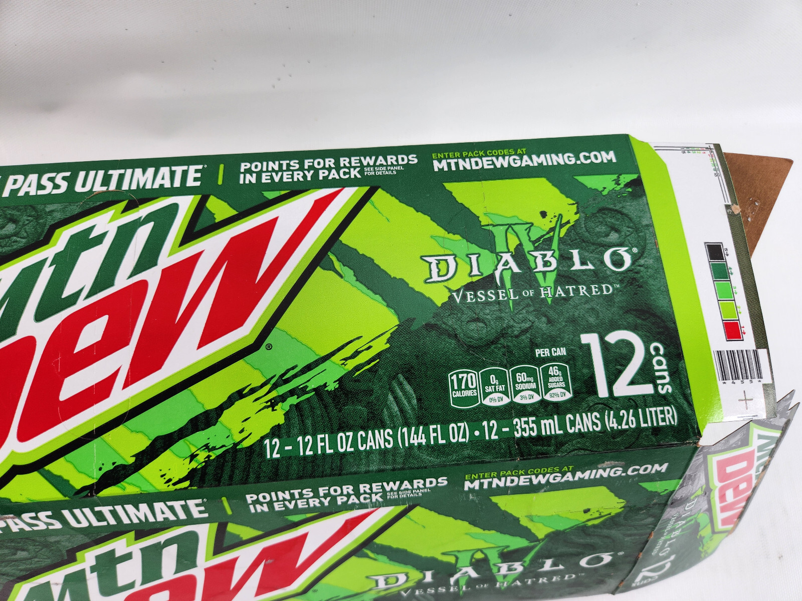 Mountain Dew Cardboard Only Diablo IV 12 Pack Case Decor