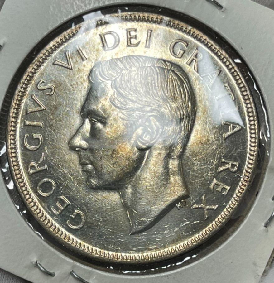 1952 Canada Silver Dollar Coin Low Mintage Excellent Condition High Value