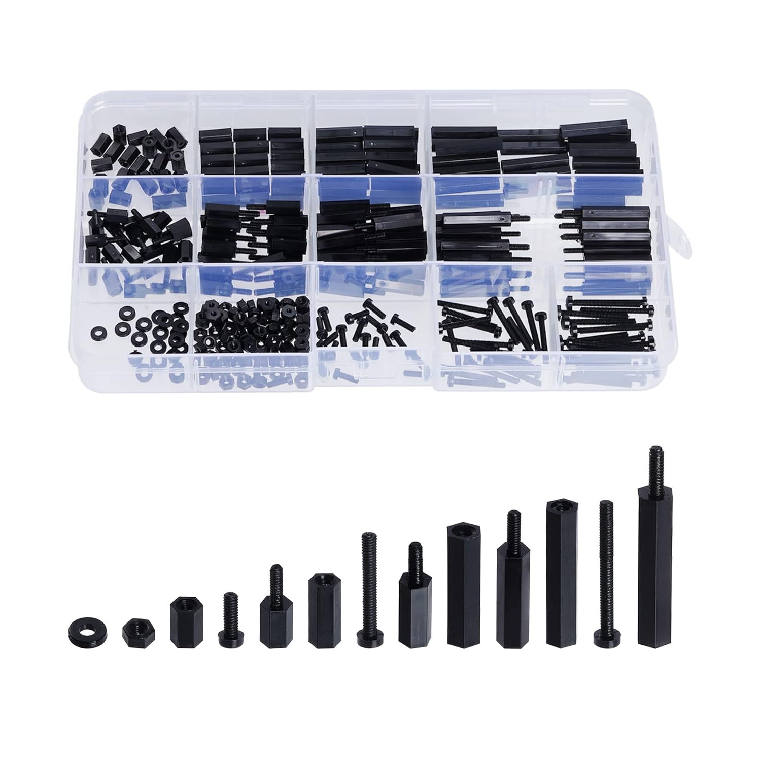 320Pcs M2 Nylon Hex Spacer Standoff Kit for PCB Motherboard Circuit Boards
