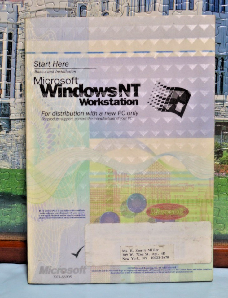 Microsoft Windows NT Workstation 4.0 Start Here OEM Manual X03-66905