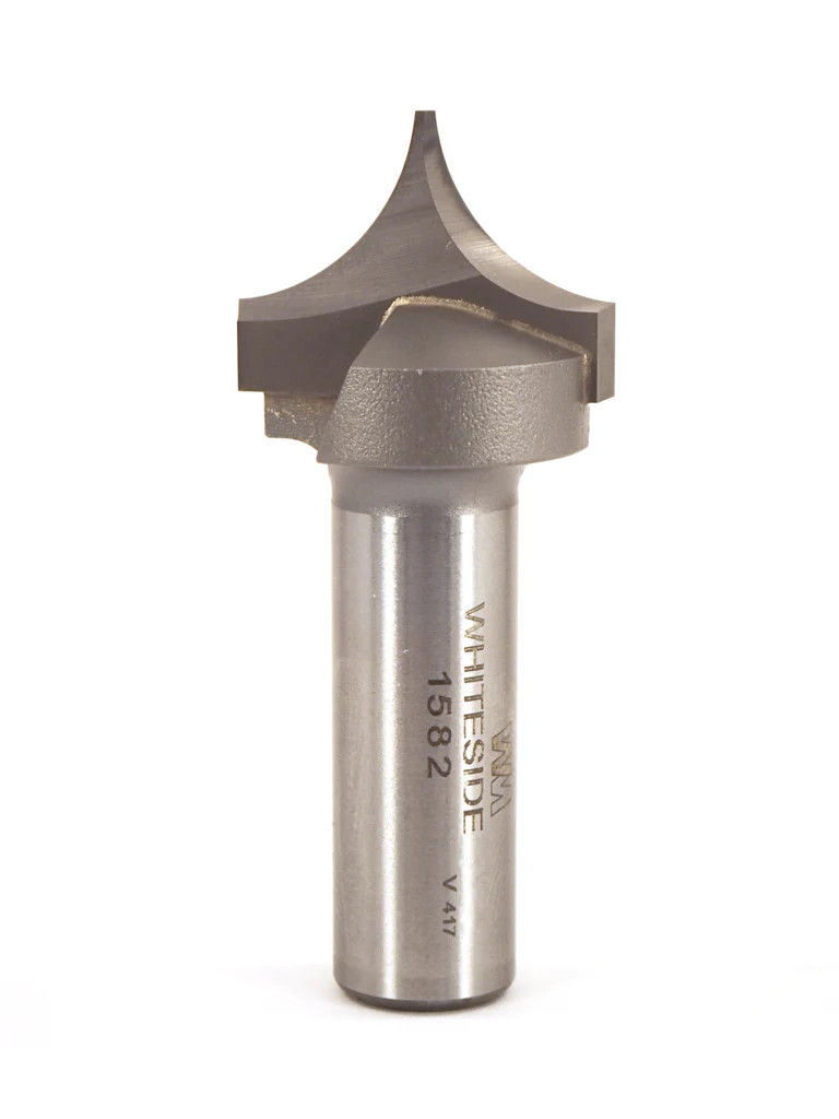 Whiteside 1582 Point Cutting Roundover Bit 1/2"SH, 1/2"R, 1"CD, 3/4"CL