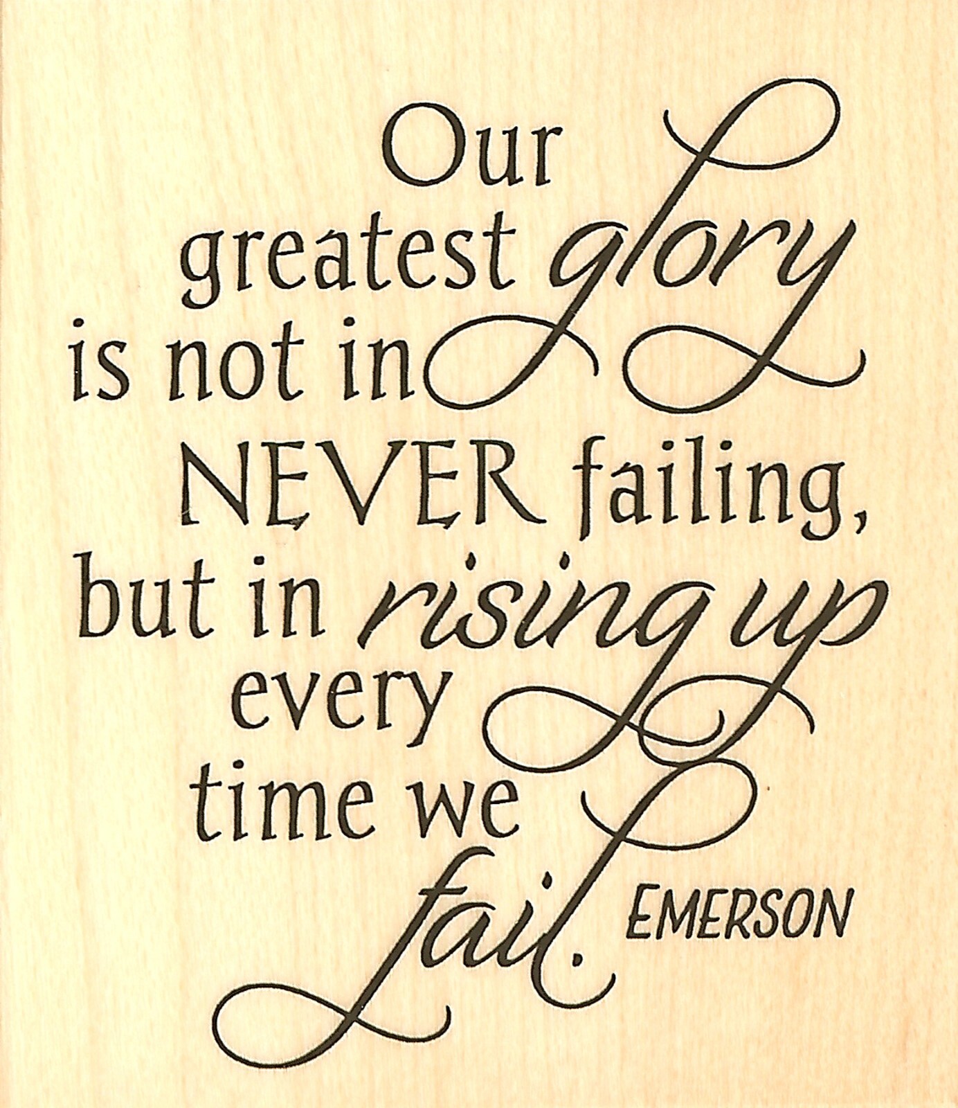 Rising Up Saying Wood Mounted Rubber Stamp Impression Obsession C13210 New