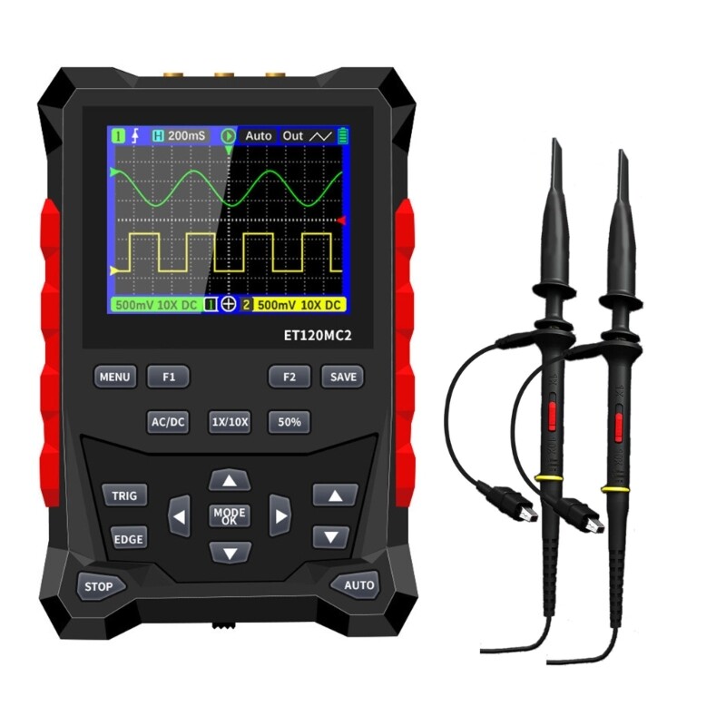 Handheld Waveform Generator Auto/Normal/Single Three Triggers Modes Oscilloscope