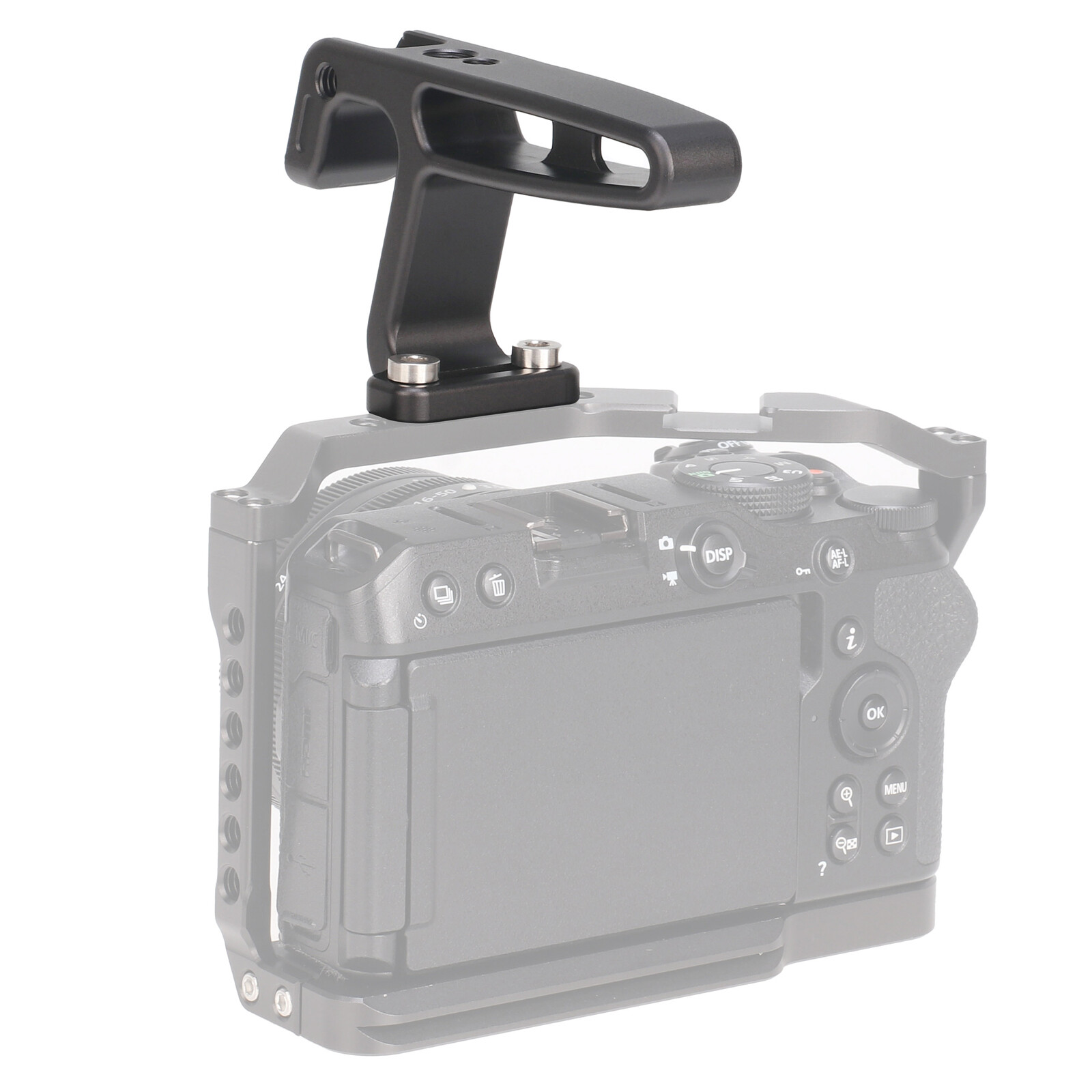 Camera Frame Cage w Cold Shoe with Top Handle Grip for Canon EOS 80D 90D Camera