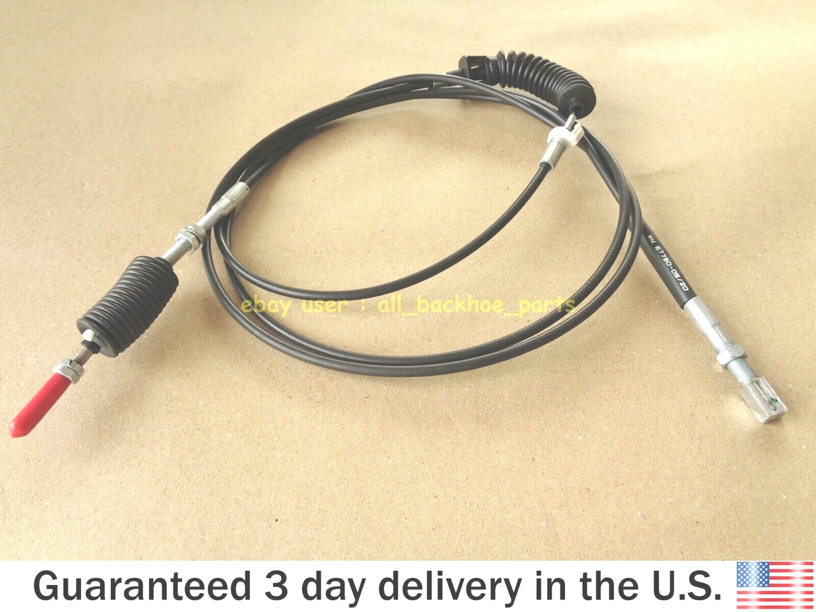 JCB BACKHOE - THROTTLE CONTROL CABLE ASSEMBLY (PART NO. 333/F4489 910/60176)
