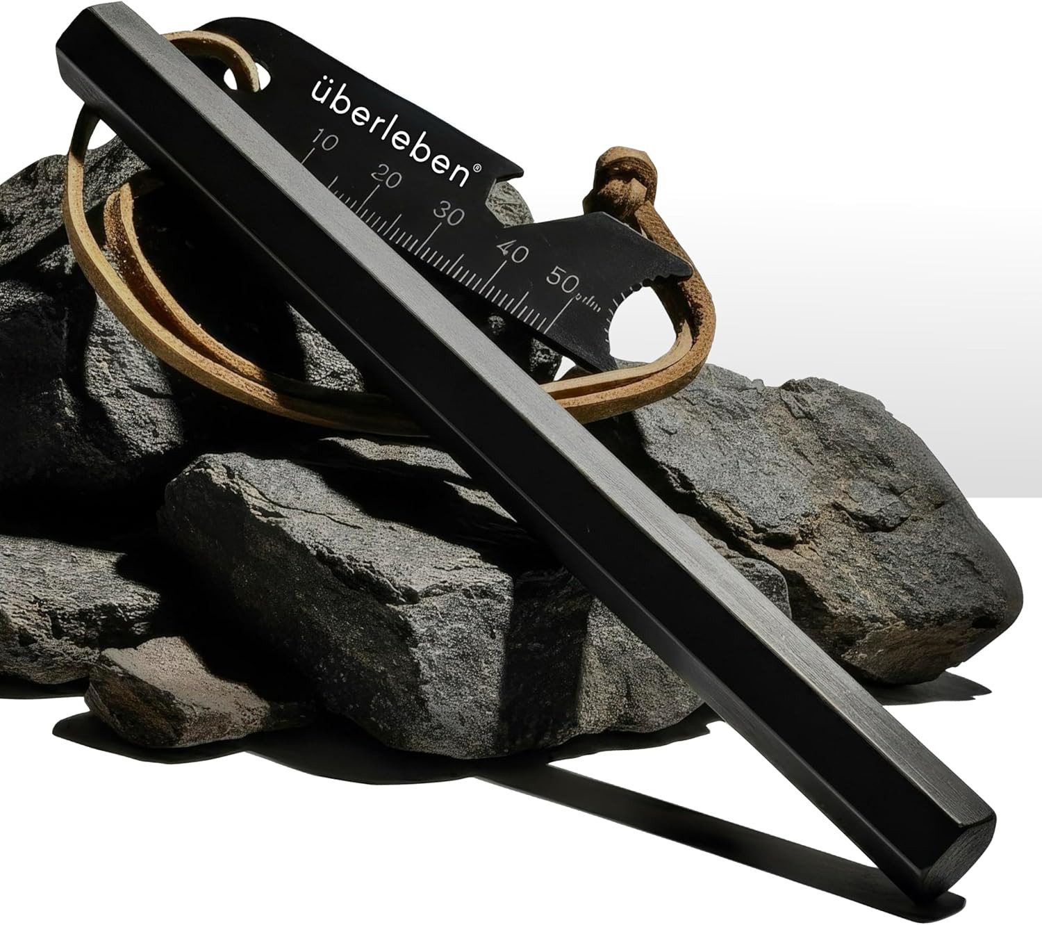 | Hexå Ferro Rod Fire Starter Survival Tool – up to 20,000 Strikes, 1/2" Thick H