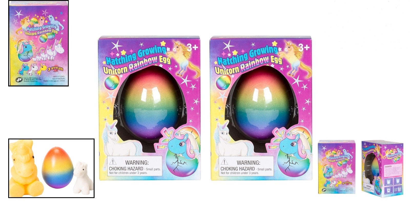 Interactive Growing Unicorn Eggs in Rainbow Colors - 2 Pack Educational Joy