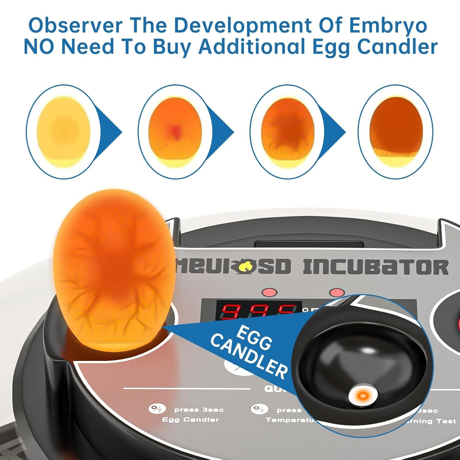 Automatica Incubadora De 12-24 Huevos Encubadora Gallina Pato Egg Incubator USA
