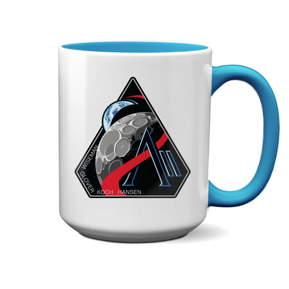 NASA Artemis 2 Mission Logo Light Blue 15 oz Mug