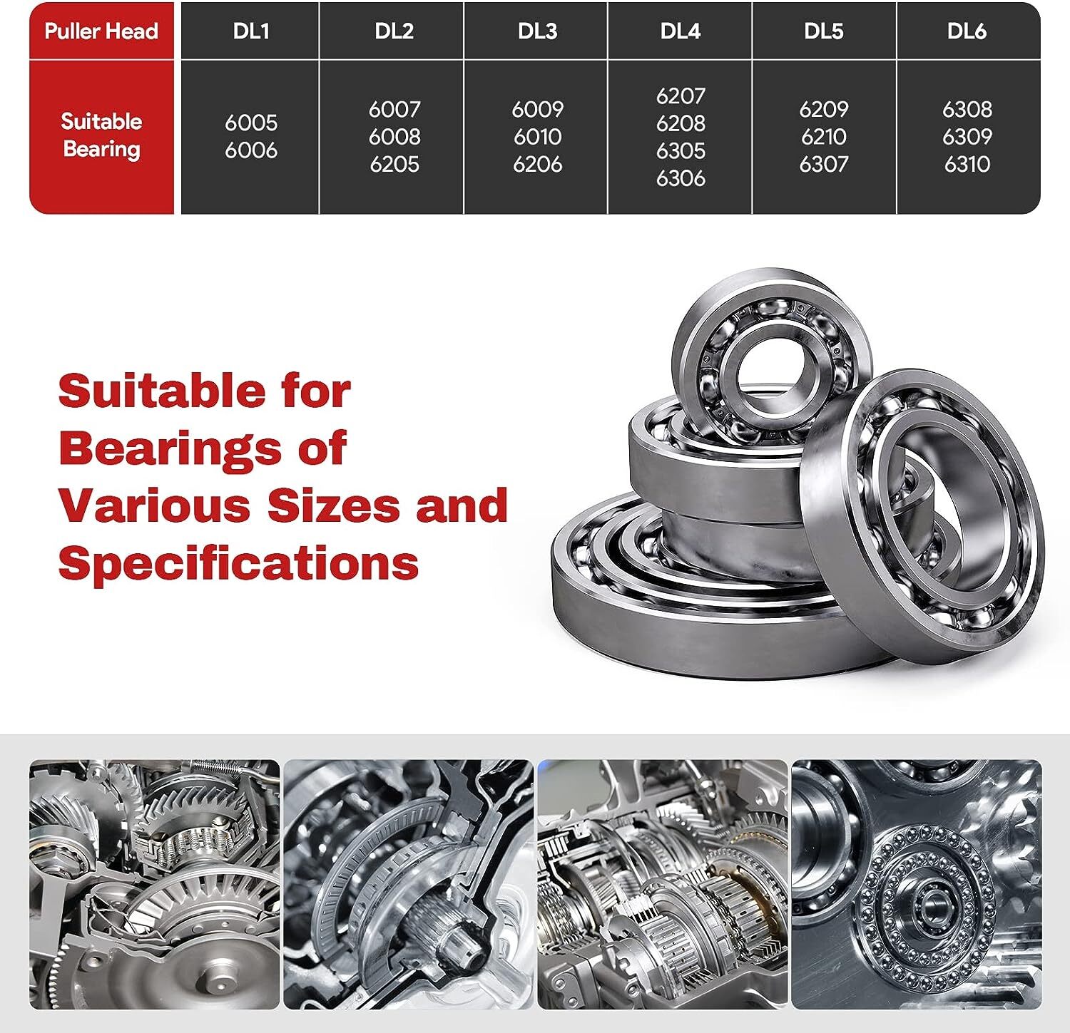 Bearing Disassembly Puller Inner Hole Puller Removal Tool Three-jaw Puller Set