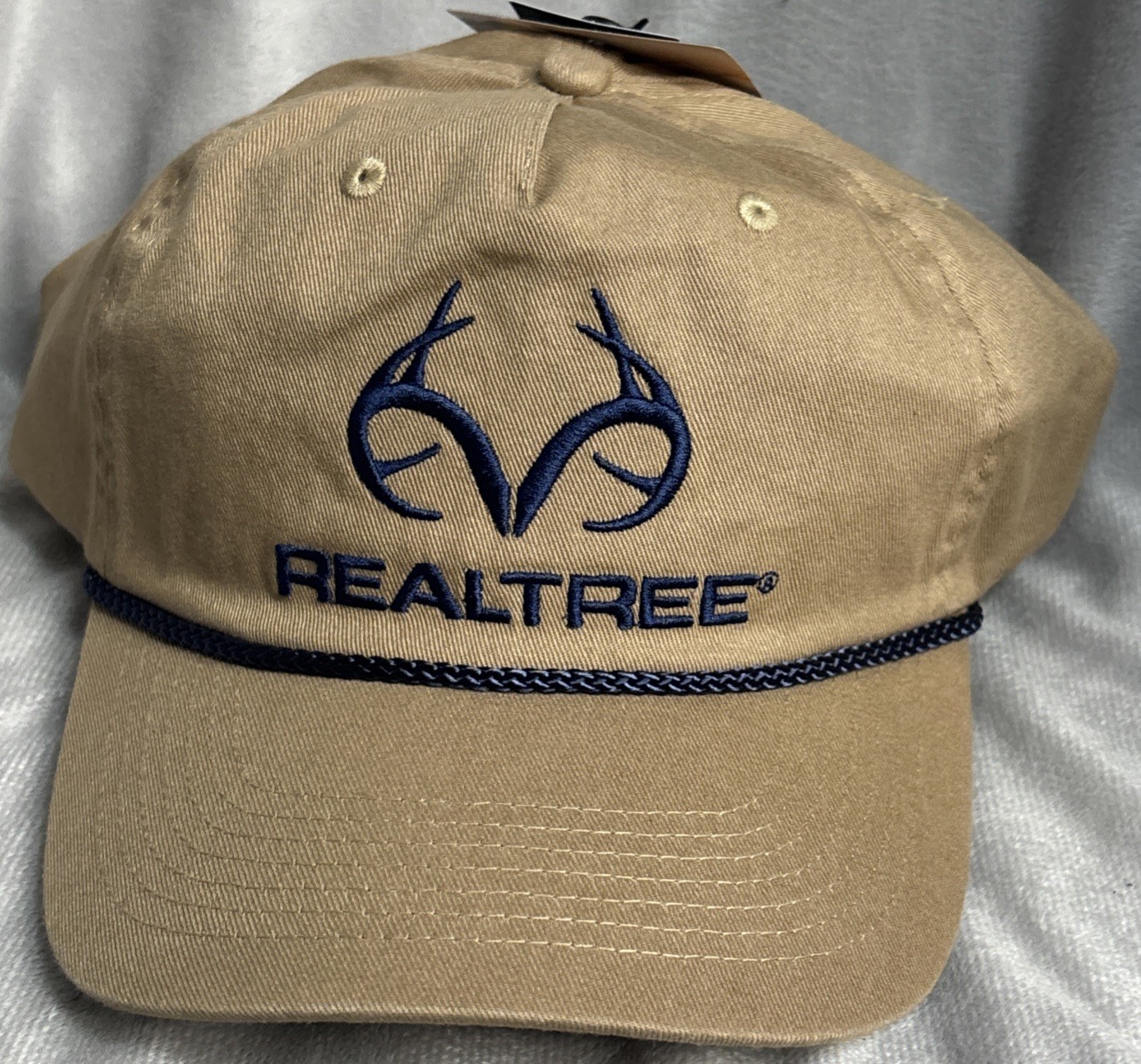 Realtree Snapback-Tan With Antler Logo-Adjustable Hunting Hat