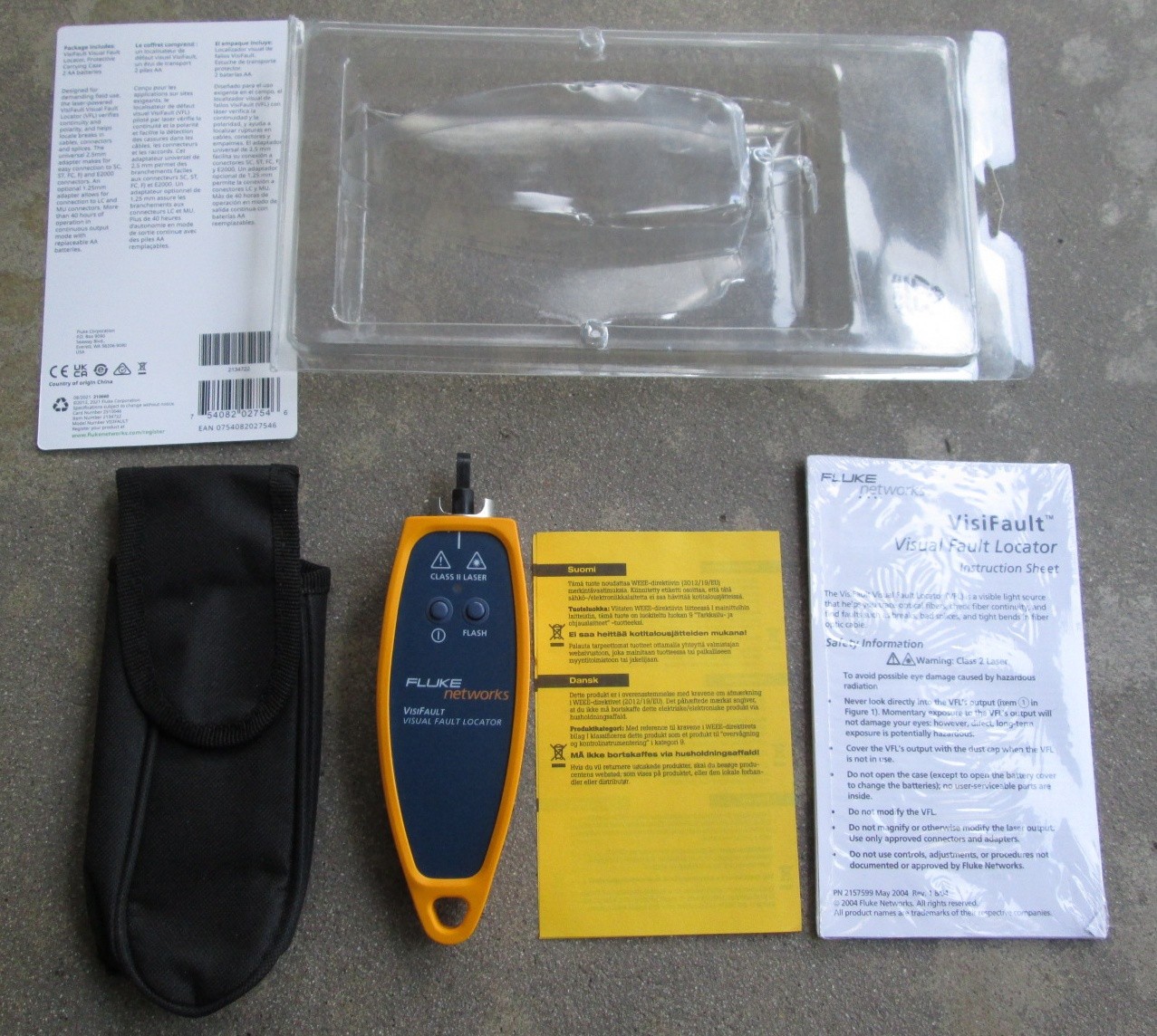 Fluke Networks Visifault Visual Fault Locator Fiber Optic 2.5mm