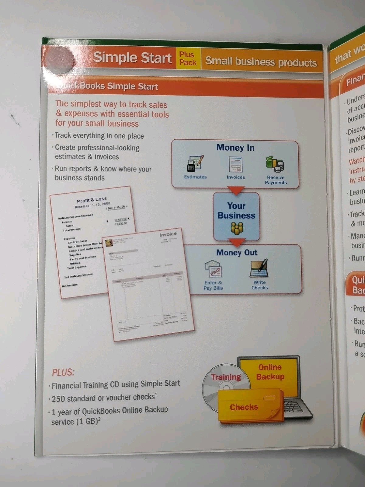 QuickBooks Simple Start 2008 Essentials Edition Financial Windows Vista 2000 XP