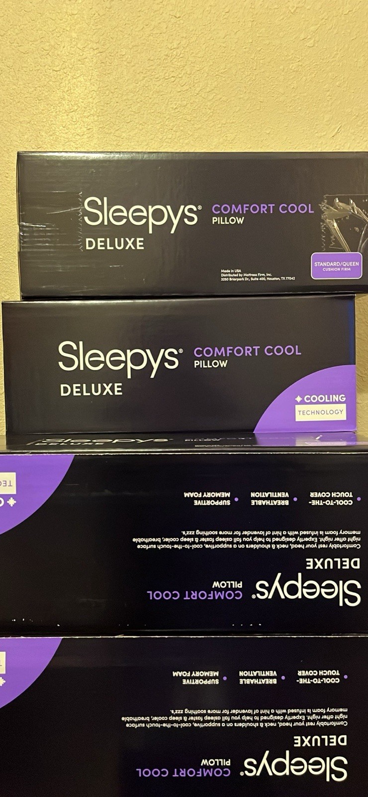Sleepy's Deluxe Comfort Cool Pillow Standard Queen Cushion, SOFT Memory Foam