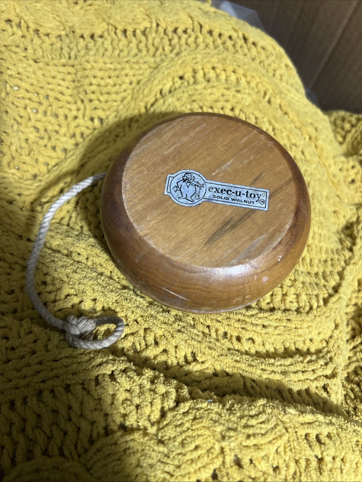 Exec-U-Toy Solid Walnut Vintage Yo-Yo Oversized  4"