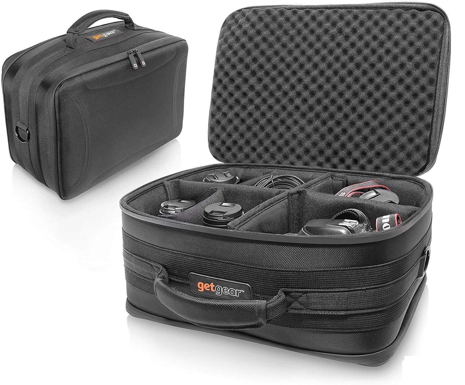 GETGEAR Professional All in one Camera case for up to 2 Cameras and Three Lenses