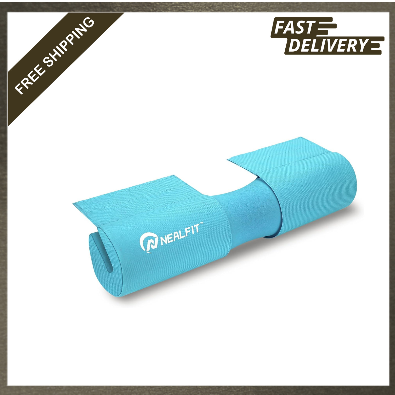 Barbell Squat Pad with Nylon Padding for Squats, Hip Thrusts, Lifts, Standard