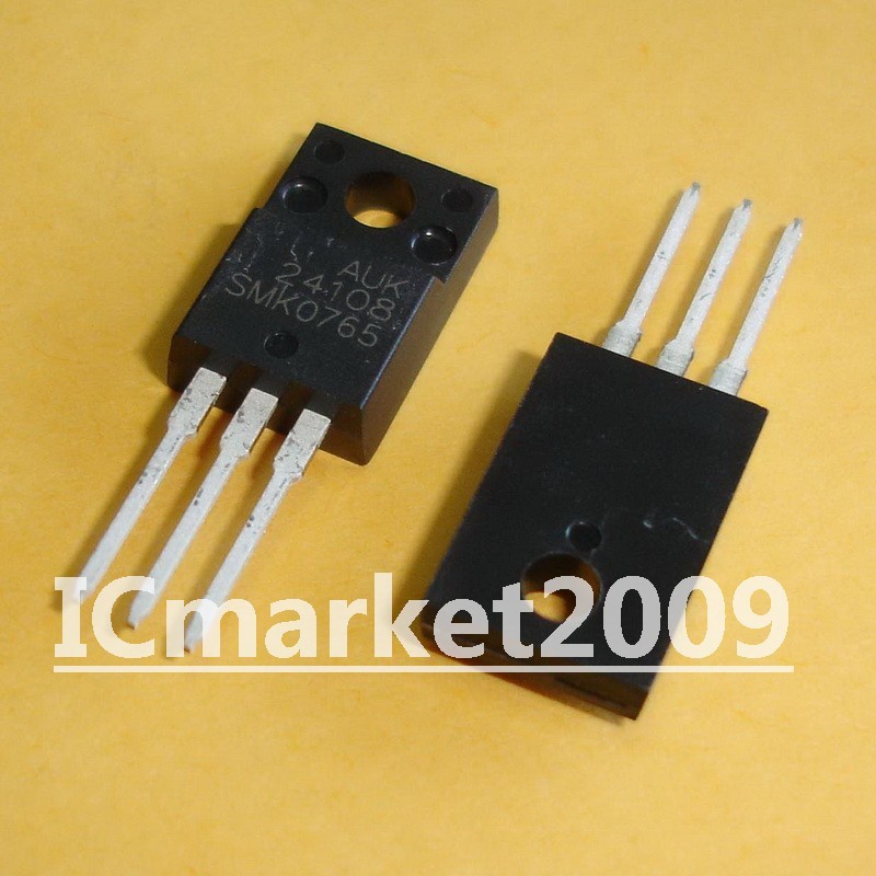 10 PCS SMK0765F TO-220F SMK0765 Switching Regulator Applications Transistor
