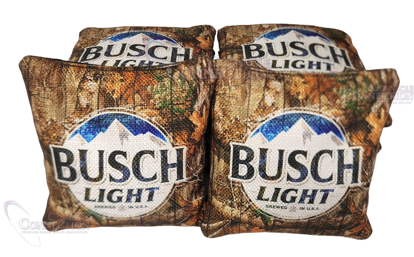 Cornhole Bean Bags - Corn Or Resin (Set of 4) Nightlife - Beer - Camo - USA