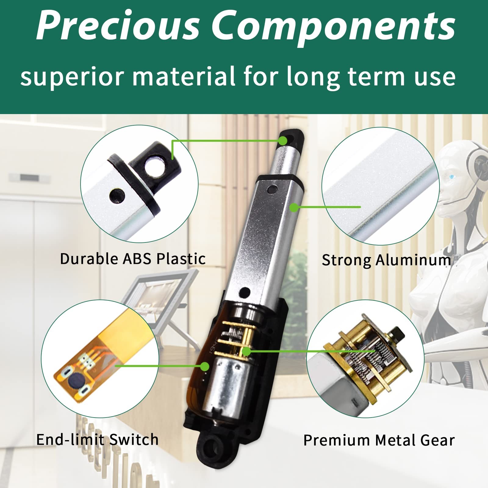 Micro Linear Actuator with Switch Controller, 2 Stroke Small Electric Motion Act