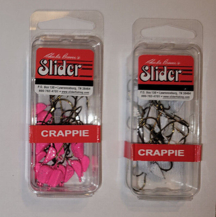 Charlie Brewer Weedless Crappie Slider jig heads ~ 1/8oz ~ 1/0 hook ~ FREE Ship