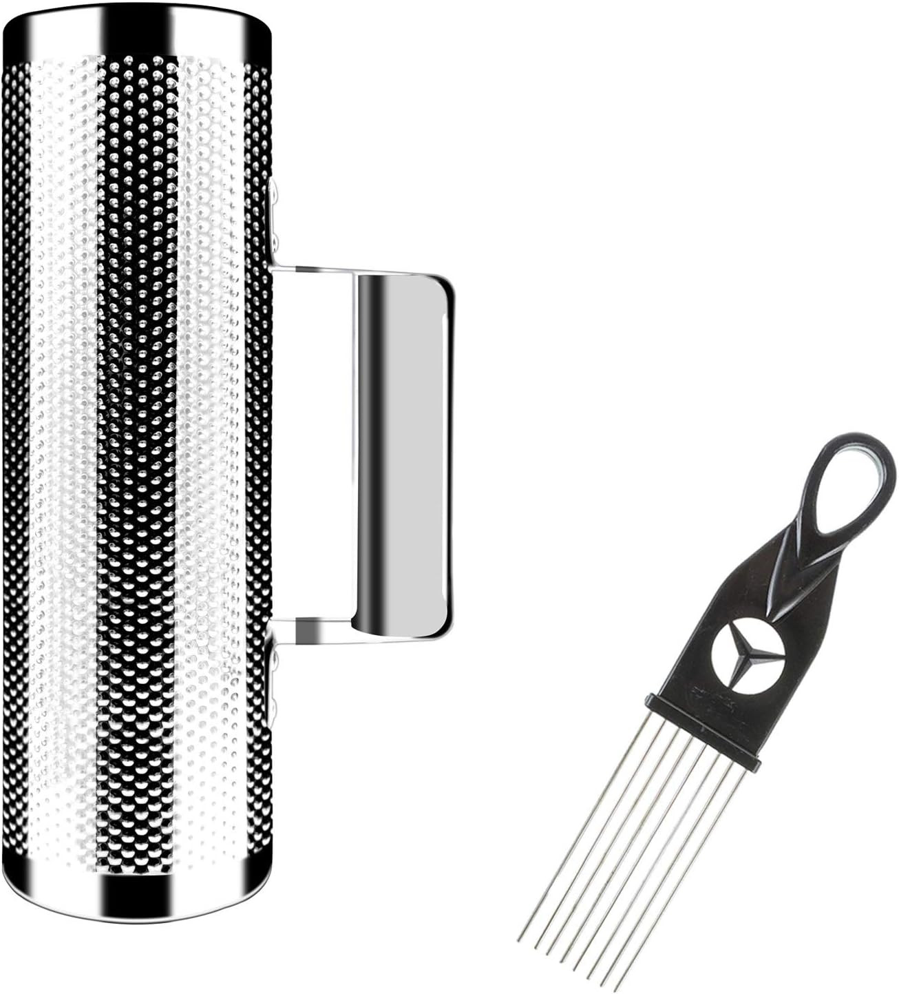 Guiro Shaker Stainless Steel 8" 3" Percussion Guiro Musical Instruments with Scr