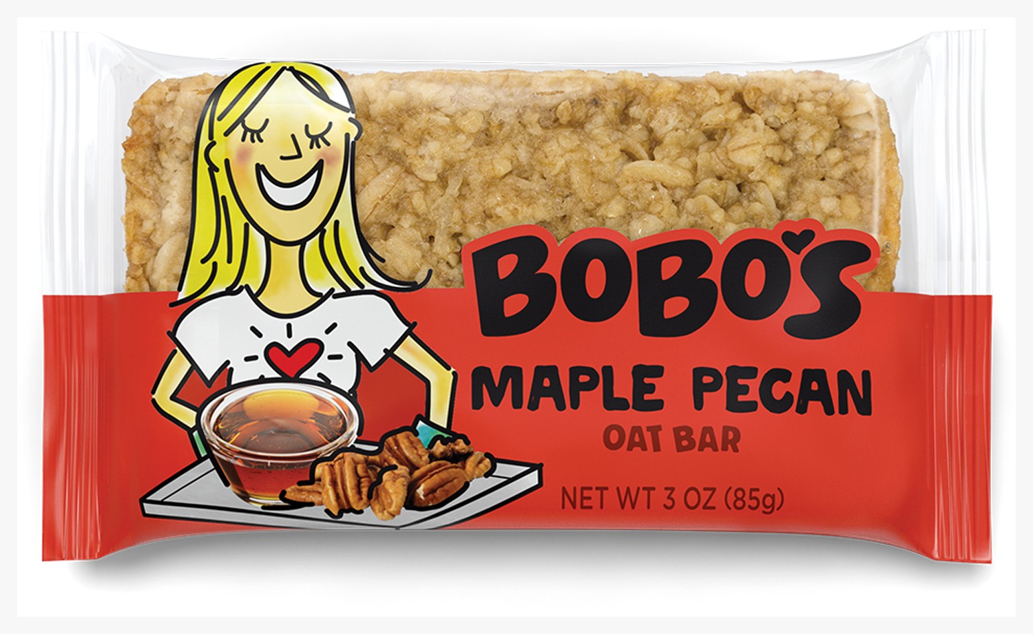 Bobo's Maple Pecan Oat Bar - Nutty, Sweet Breakfast & Snack, Pack of 12